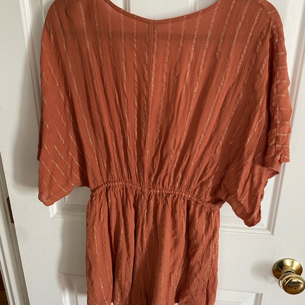 Mink Pink rust/gold romper